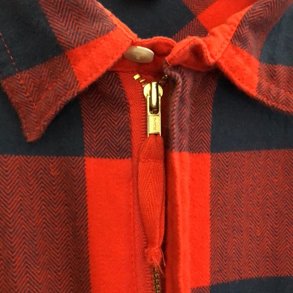 JCrew Factory half zip pullover flannel shirt jacket - Picture 4 of 6